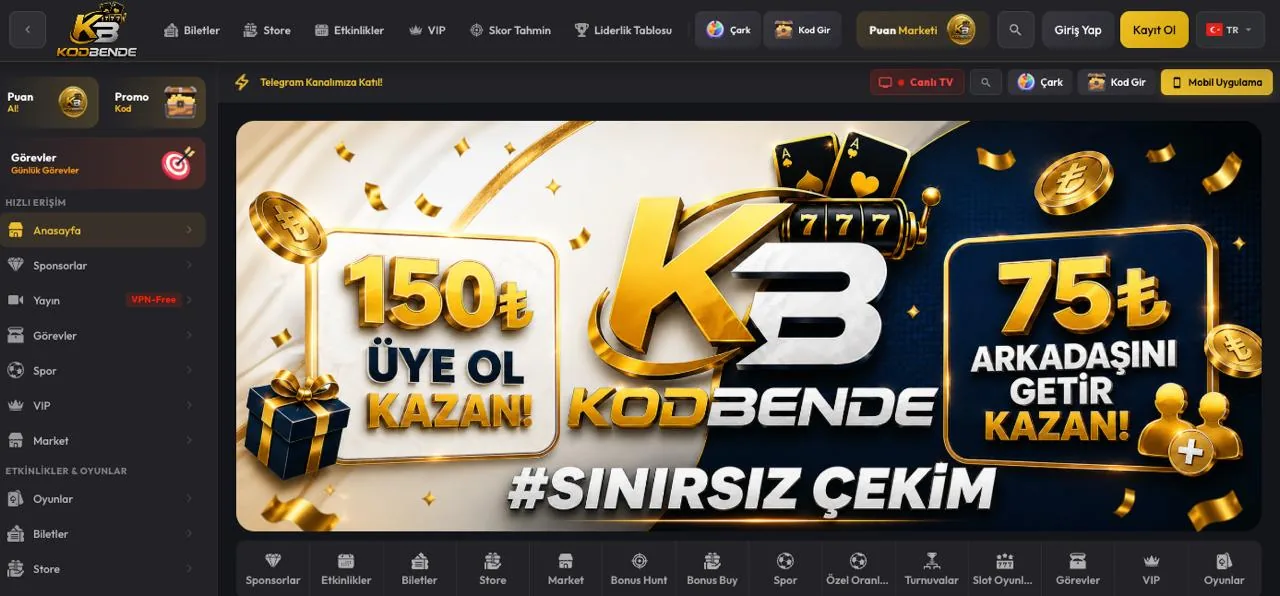 Kodbende hoş geldin bonusu ve arkadaşını getir